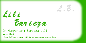 lili baricza business card